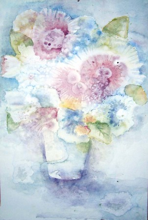 Kvety vo váze 21x29 cm